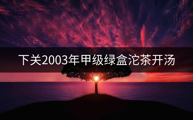 下關(guān)2003年甲級(jí)綠盒沱茶開湯 下關(guān)2003年甲級(jí)綠盒沱茶開湯