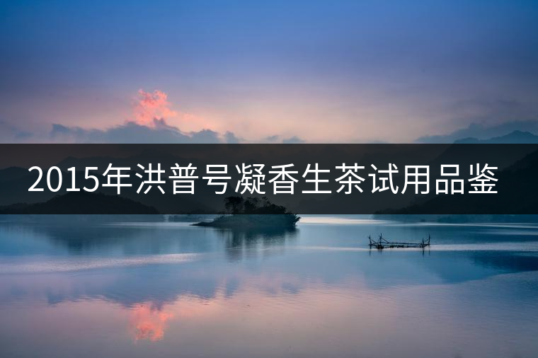 2015年洪普號凝香生茶試用品鑒報(bào)告