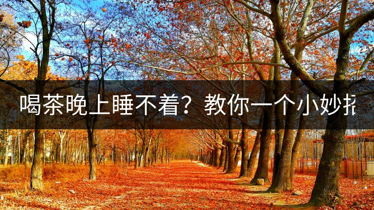 喝茶晚上睡不著？教你一個小妙招！