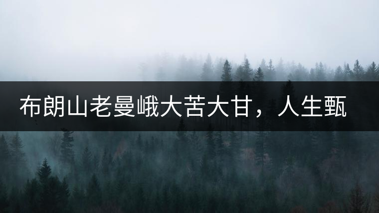 布朗山老曼峨大苦大甘，人生甄味