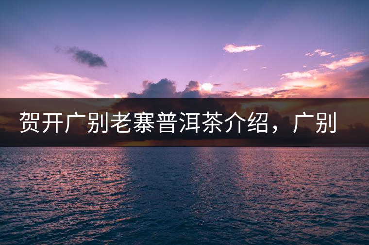 賀開廣別老寨普洱茶介紹，廣別老寨古樹茶口感特點