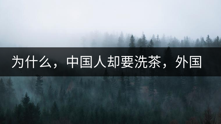 為什么，中國(guó)人卻要洗茶，外國(guó)人怎么不洗？