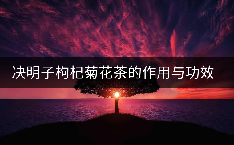 決明子枸杞菊花茶的作用與功效與作用