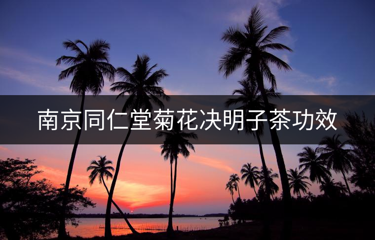 南京同仁堂菊花決明子茶功效 南京同仁堂菊花決明子茶功效