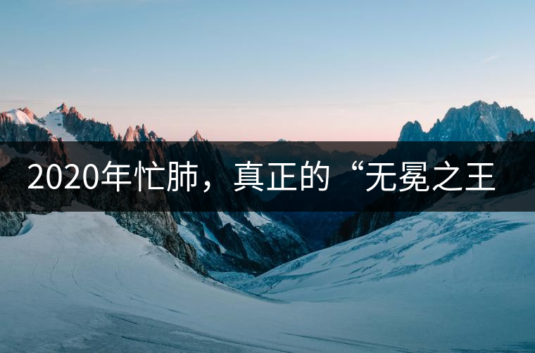 2020年忙肺，真正的“無冕之王”！-易武中聘號(hào)