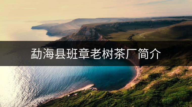 勐??h班章老樹茶廠簡(jiǎn)介 勐海縣班章老樹茶廠簡(jiǎn)介