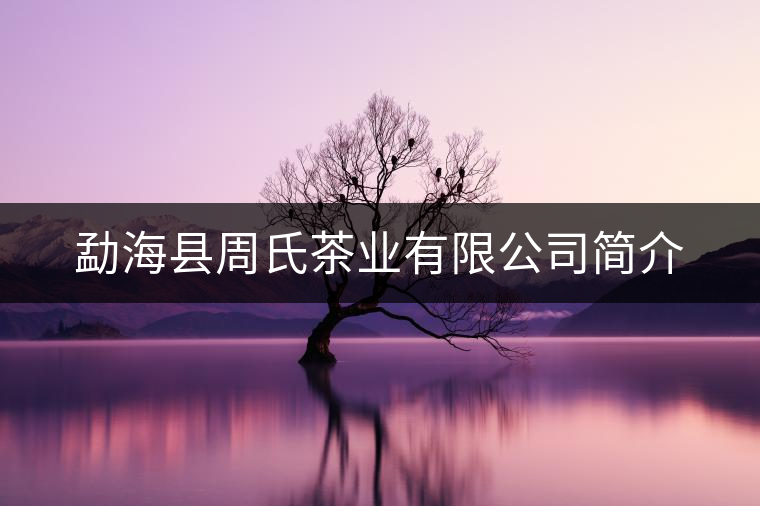 勐??h周氏茶業(yè)有限公司簡(jiǎn)介 勐海縣周氏茶業(yè)有限公司簡(jiǎn)介