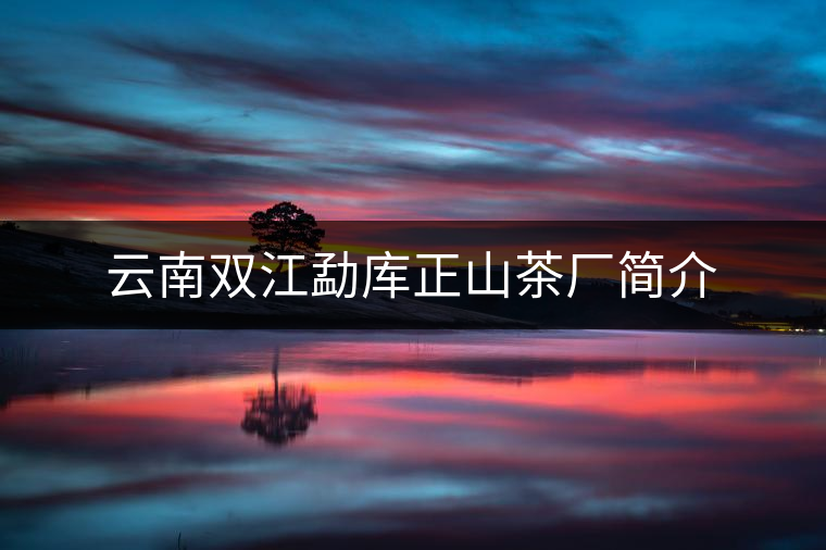 云南雙江勐庫正山茶廠簡(jiǎn)介 云南雙江勐庫正山茶廠簡(jiǎn)介