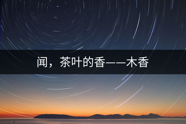 聞，茶葉的香——木香