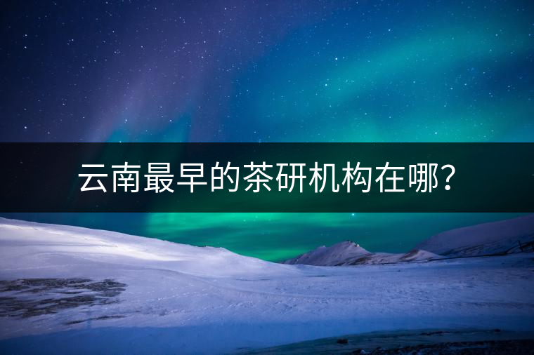 云南最早的茶研機(jī)構(gòu)在哪？
