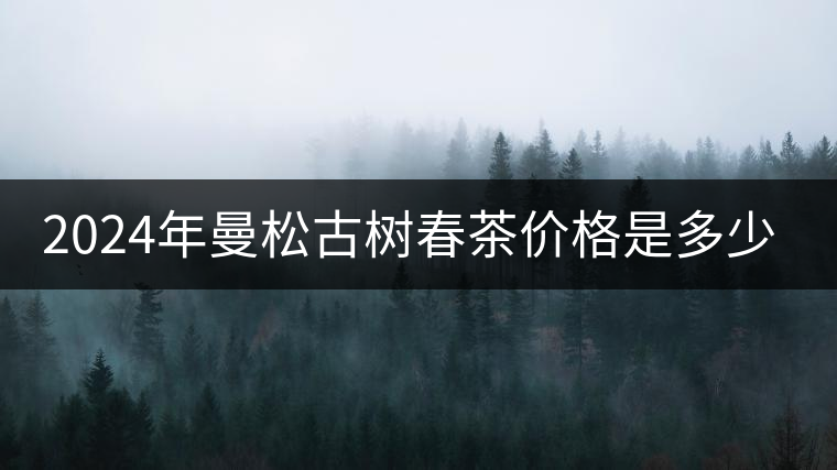 2024年曼松古樹春茶價格是多少？