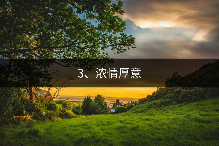 3、濃情厚意