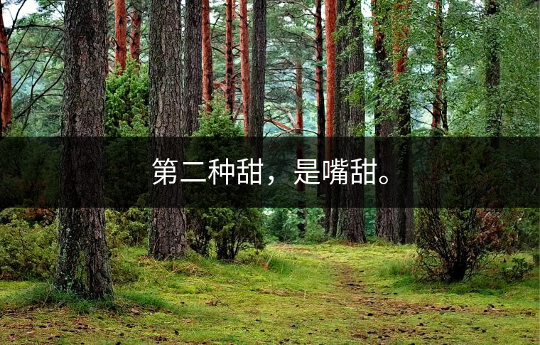 第二種甜，是嘴甜。