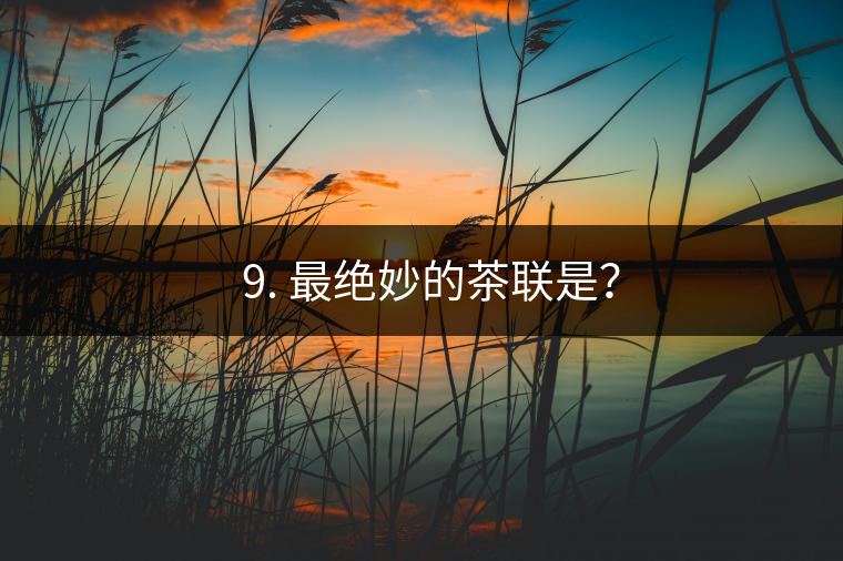 ? 9. 最絕妙的茶聯(lián)是？