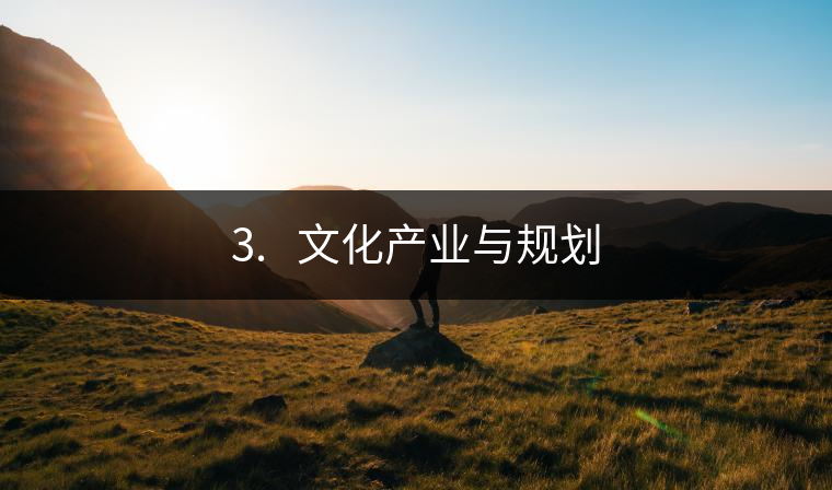 3.?? 文化產(chǎn)業(yè)與規(guī)劃 3.?? 文化產(chǎn)業(yè)與規(guī)劃