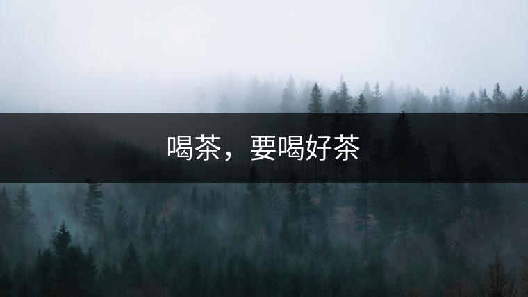 喝茶，要喝好茶