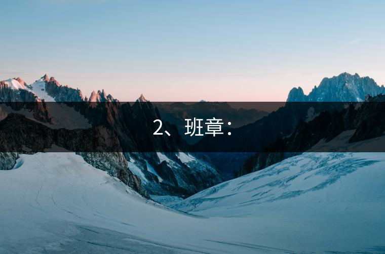 2、班章：